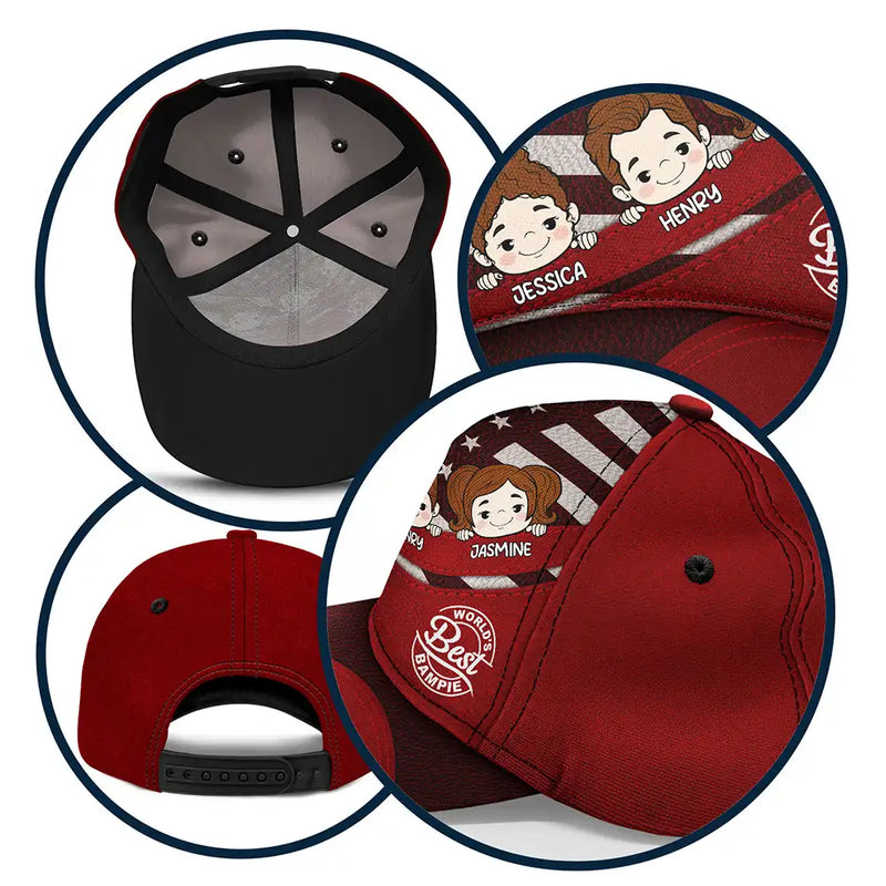 Best Dad Ever Star And Stripes - Personalized Classic Cap