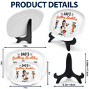 Photo personnalisée des amis de papa pour les grillades - Assiette personnalisée