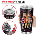 Bestie Y2K Entertained By Us As Us - Personalized Tumbler
