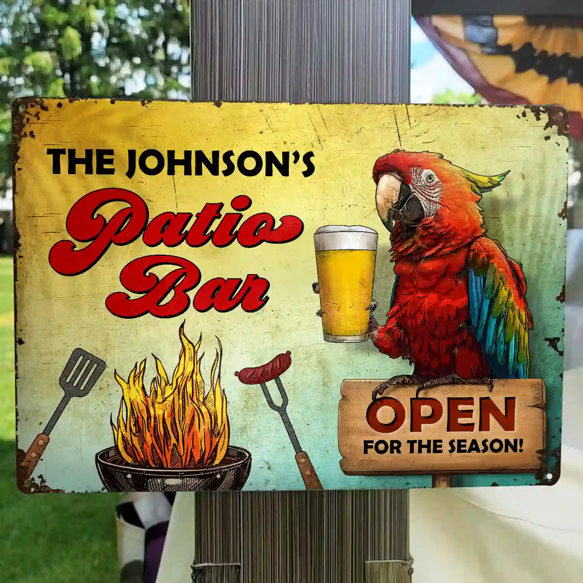 Ouvert pour la saison - Panneaux métalliques classiques personnalisés