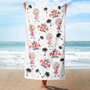 Custom Photo Best Dad Ever Coconut Palm - Personalized Beach Towel