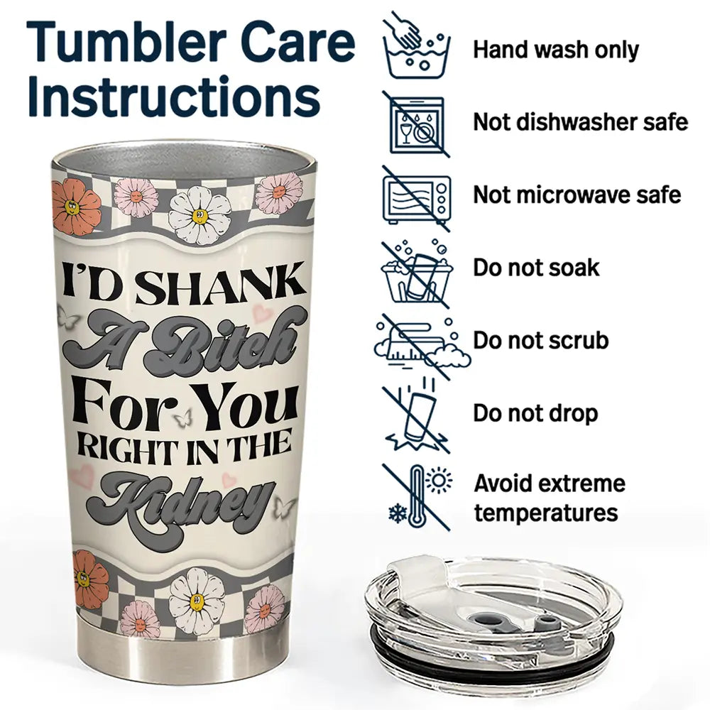 Y2K Bestie I'd Shank For You - Personalized Tumbler