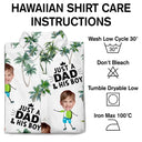 Custom Photo Just A Dad And His Girl - Personalized Hawaiian Shirt