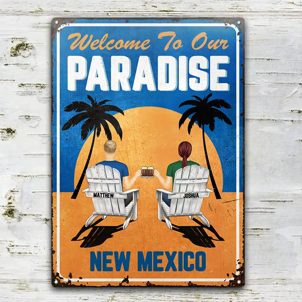 Another Day In Paradise - Personalized Classic Metal Signs