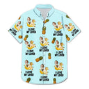Custom Photo Funny On Flamingo I Love My Lover - Personalized Hawaiian Shirt