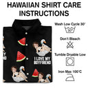 Custom Photo Funny On Flamingo I Love My Lover - Personalized Hawaiian Shirt