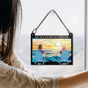 Couple Beach You & Me With An Ocean View - Personalized Window Hanging Suncatcher Ornament