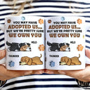 We're Pretty Sure We Own You Dog Lovers - 3D Inflated Effect Printed Mug, Personalized White Edge-to-Edge Mug