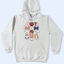 Cat Mom Stars And Stripes - Personalized T Shirt