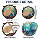 Sea Turtle Blessed To Be Called - Personalized Window Hanging Suncatcher Ornament