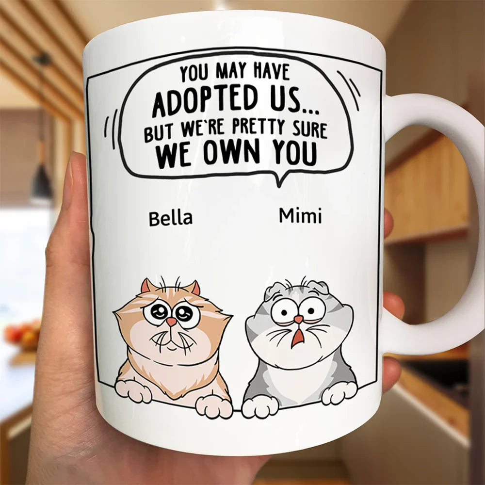 Dogs & Cats We Own You - Personalized Mug