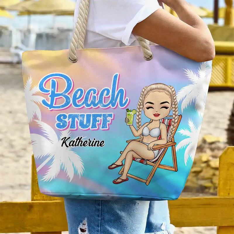 Beach Stuff Summer - Personalized Beach Bag