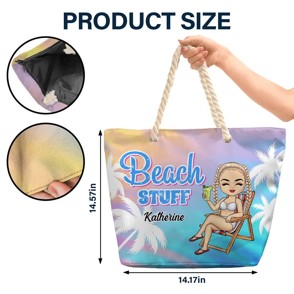 Beach Stuff Summer - Personalized Beach Bag