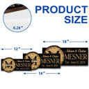 Monogram Wedding Gift Happily Married - Personalized Custom Shaped Wood Sign