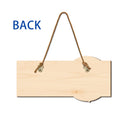 Monogram Wedding Gift Happily Married - Personalized Custom Shaped Wood Sign