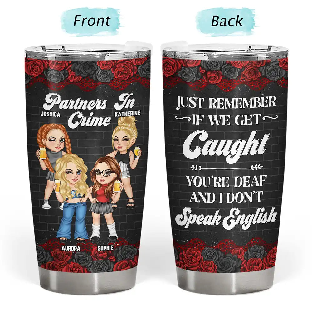 Y2K Bestie Partners In Crime - Personalized Tumbler