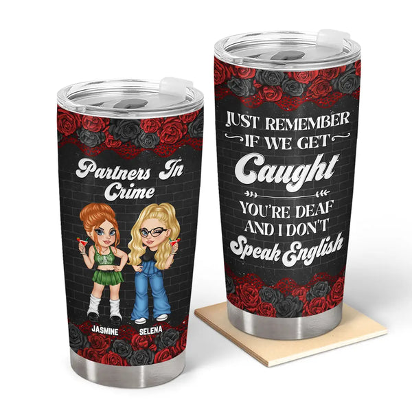 Y2K Bestie Partners In Crime - Personalized Tumbler