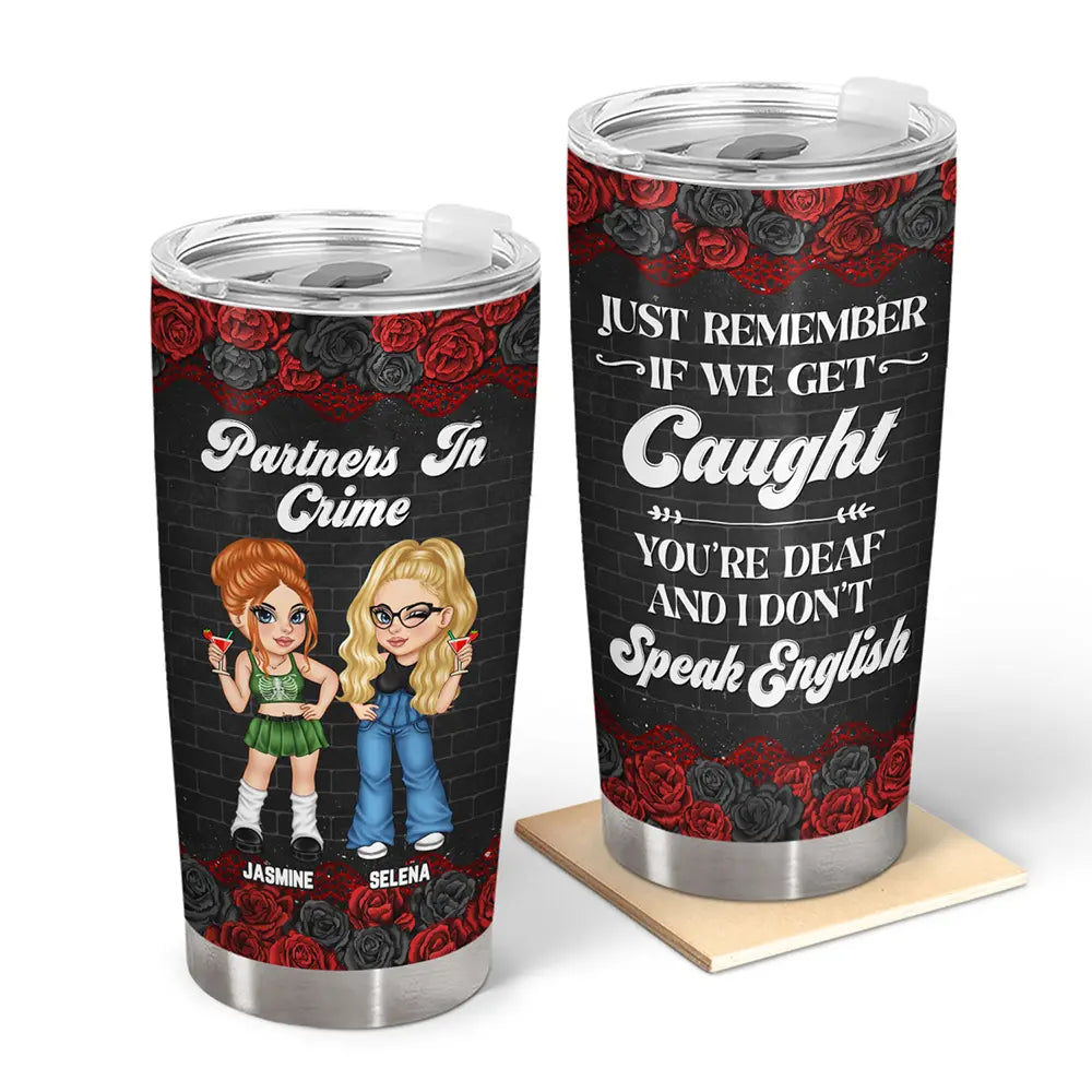 Y2K Bestie Partners In Crime - Personalized Tumbler