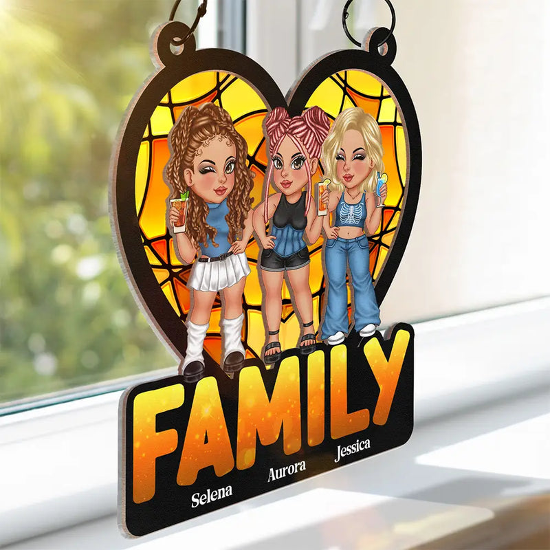 Sisters Y2K - Personalized Window Hanging Suncatcher Ornament