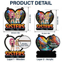 Sisters Y2K - Personalized Window Hanging Suncatcher Ornament