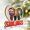 Christmas Bestie Sister - Personalized 2-Layered Mix Ornament
