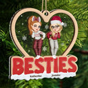 Christmas Bestie Sister - Personalized 2-Layered Mix Ornament
