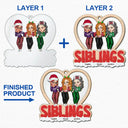 Christmas Bestie Sister - Personalized 2-Layered Mix Ornament