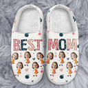 Custom Photo Best Nana Mom Ever - Personalized Fluffy Slippers