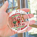 Félicitations pour être devenu mon meilleur ami ! - Décoration en verre circulaire personnalisée 