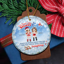 Christmas You And I Are Sisters - Personalized Circle Glass Ornament