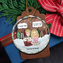 Christmas Couple I Love You More The End - Personalized Circle Glass Ornament