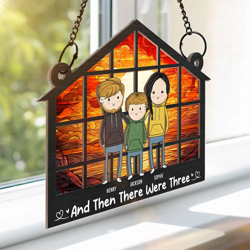 And Then There Were - Personalized Window Hanging Suncatcher Ornament