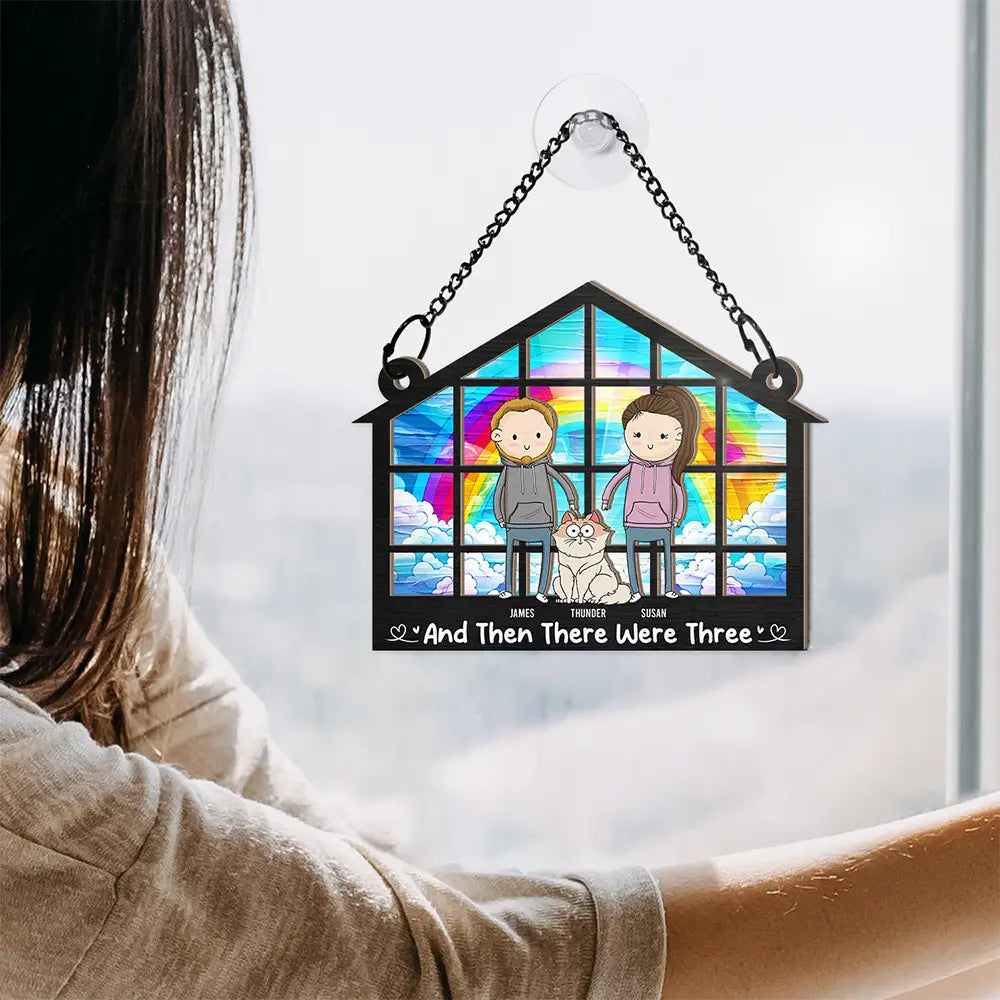 And Then There Were - Personalized Window Hanging Suncatcher Ornament