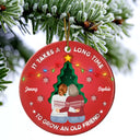 Grow An Old Friend - 3D Inflated Effect Printed Ornament, Personalized Circle Ceramic Ornament