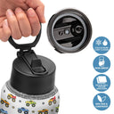 Gift For Kids,Gift For Grandkids - Kid Boy Kid Girl Lovely Monogram - Personalized Kids Water Bottle