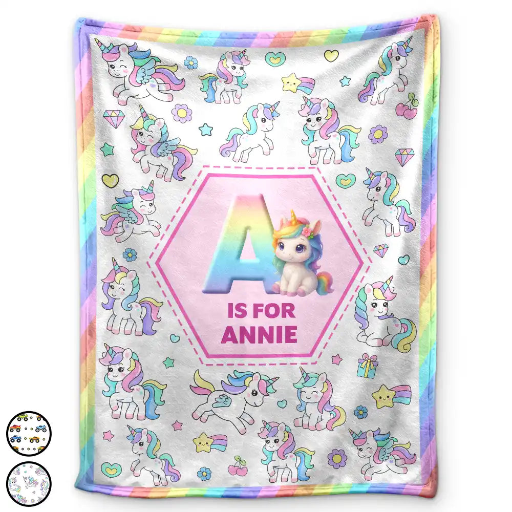 Kid Boy Kid Girl Monogram - Personalized Fleece Blanket, Sherpa Blanket