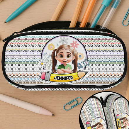 Kid Ready To Crush Hidden Message - Personalized Pencil Case