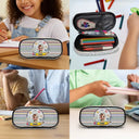 Gift For Kids,Gift For Grandkids,Back To School,Happy - Kid Ready To Crush Hidden Message - Personalized Pencil Case