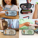 Gift For Kids, Back To School - Kid Siting Hello Kindergarten Grade - Personalized Pencil Case