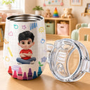 Adorable,Back To School,Gift For Kids,Vector - Kid & Cute Initial - Personalized Sippy Cup