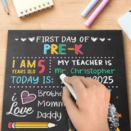 Gift For Kids, Gift For Grandkids, Back To School, Happy - Kid's First Day Of School - Personalized School Sign