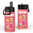 Gift For Kids,Funny - Kid's Name Back To School - Personalized Kids Water Bottle
