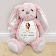 Adorable,Back To School,Gift For Kids,Vector - Kids Affirmation I Am Kind Brave & Smart - Personalized Soft Toy Bunny