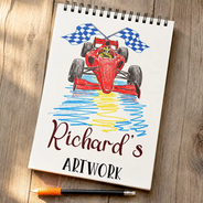 Confident, Gift For Children, Back To School, Gift For Daughter, Icon - Kids Artwork Mermaid Robot Boys Girls - Personalized Sketchbook