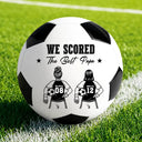 Gift For Father,Top Market,Football (Soccer),Humorous,Summer Soccer Games,Icon - Kids Backside Line Art We Scored The Best Dad - Personalized Soccer Ball