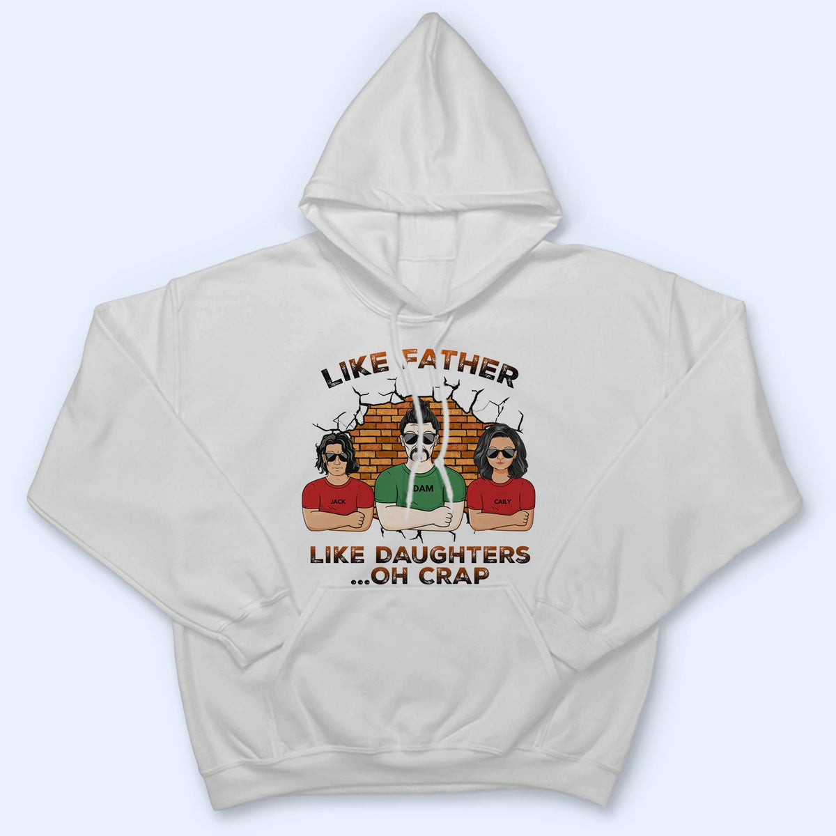 Tel père, telle fille Oh merde - Anniversaire, cadeau drôle pour papa, papa, grand-père, mari, filles - T-shirt personnalisé