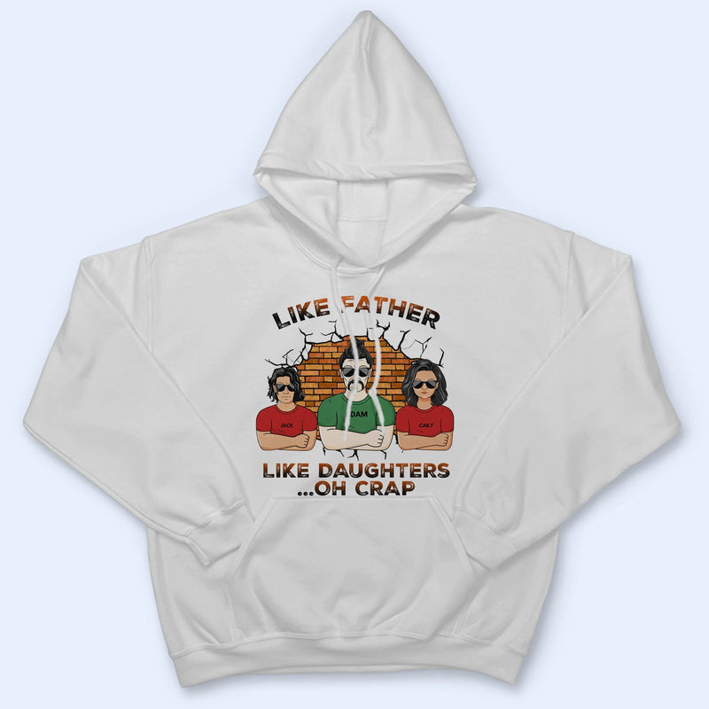 Tel père, telle fille Oh merde - Anniversaire, cadeau drôle pour papa, papa, grand-père, mari, filles - T-shirt personnalisé