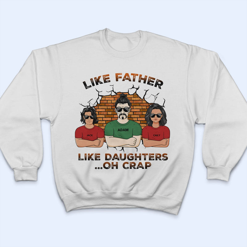 Tel père, telle fille Oh merde - Anniversaire, cadeau drôle pour papa, papa, grand-père, mari, filles - T-shirt personnalisé