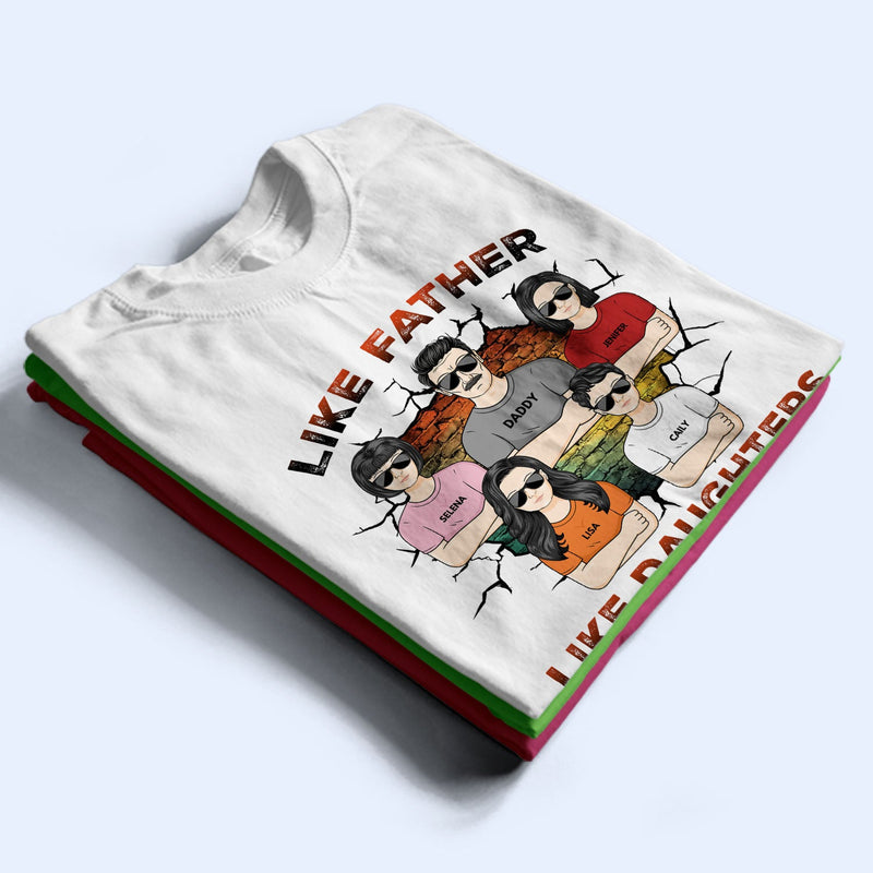 Tel père, telle fille Oh merde - Anniversaire, cadeau drôle pour papa, papa, grand-père, mari, filles - T-shirt personnalisé