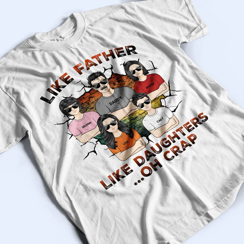 Tel père, telle fille Oh merde - Anniversaire, cadeau drôle pour papa, papa, grand-père, mari, filles - T-shirt personnalisé